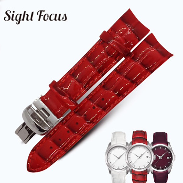 Genuine Leather Watch Band For Tissot 1853 Kutu T035 Watch Band Women's