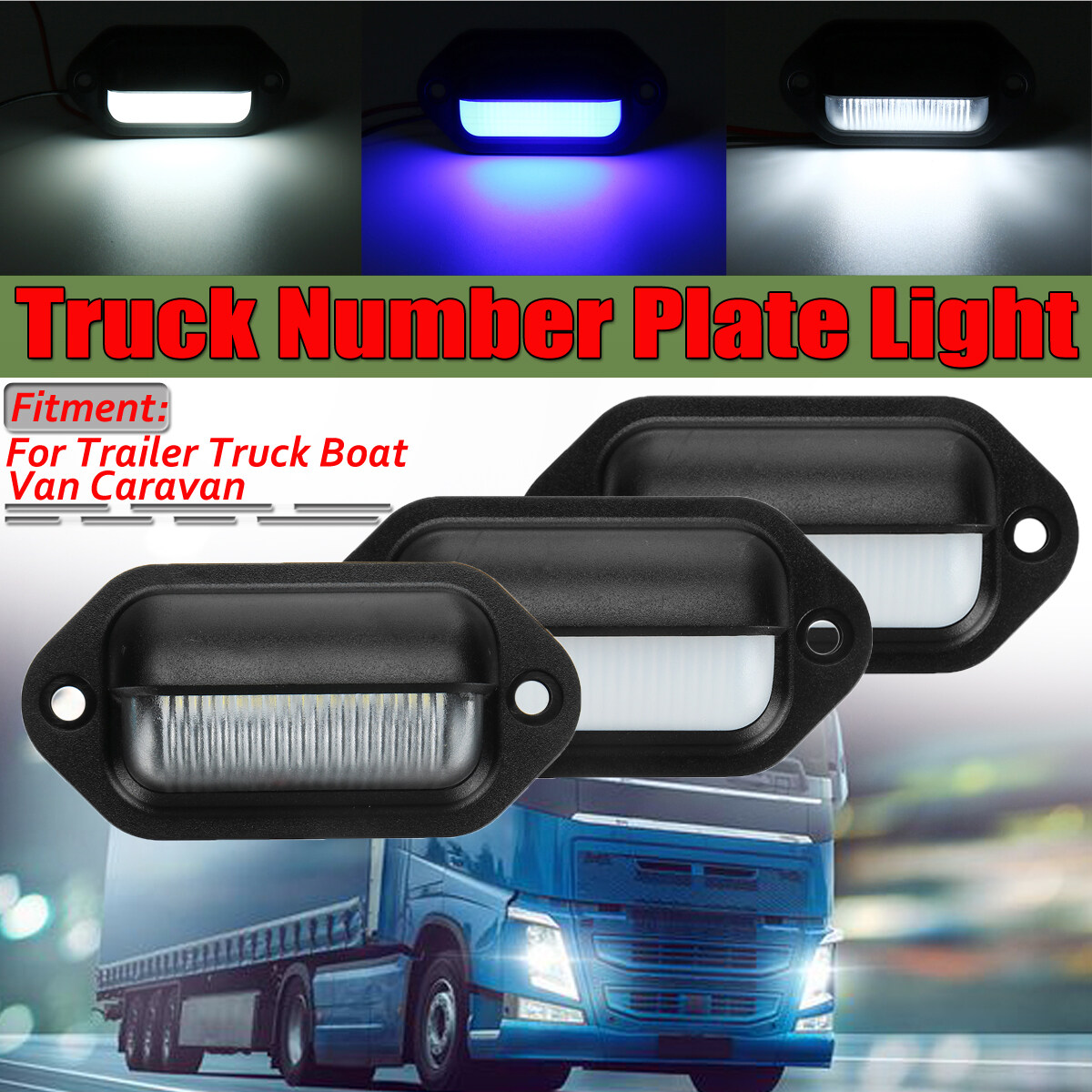 truck number plate lights