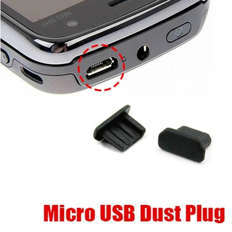 10Pcs Micro USB Nút Cắm Chống Bụi Phổ Thông Android Cổng Sạc Điện Thoại Đầu Bọc Chống Bụi Silicon Nút Cắm Chống Bụi Bảo Vệ Bìa Cho Samsung Xiaomi Chống Bụi Cap