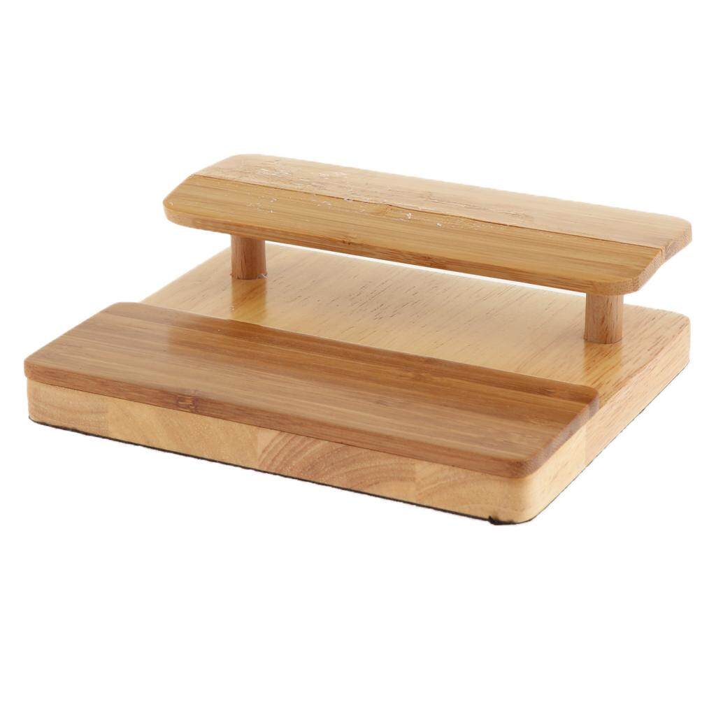Miracle Shining Solid Wood Glasses Display Holder Stand Shelf Sunglass Display Rack 2 Layers