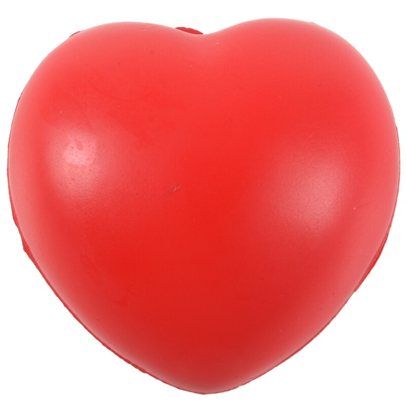 Heart Stress Reliever Ball Red