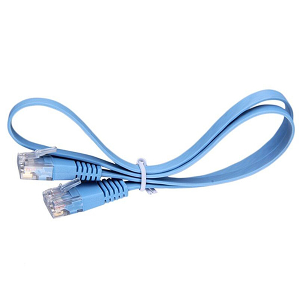 1Pc RJ45 CAT6 8P8C Flat Ethernet Patch Network Lan Cable 0.5m Cable for Computer
