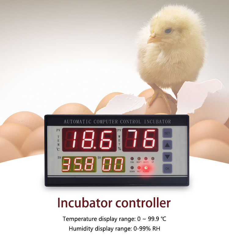 YIERYI XM-18 Digital Egg Incubator Fully Automatic, Hatchery Machine Thermostat Incubator Controller with Temperature Humidity Sensor for Chicken