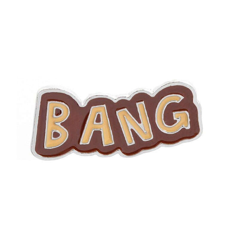 Japanese and Korean Lovely Brooch English Letter Series Omg Hello Letter Bubble Brooch Band-aid Creative Badge