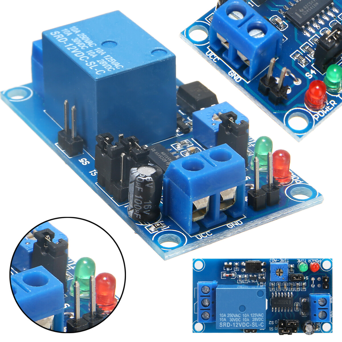 1pc New DC 12V Time Delay Relay Module Circuit Timer Timing Board Switch Trigger