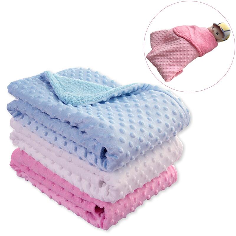 Baby Blanket u0026 Swaddling Newborn Thermal Soft Fleece Blanket Winter Solid  Bedding Set Cotton Quilt Infant Bedding Swaddle Wrap | Lazada Singapore