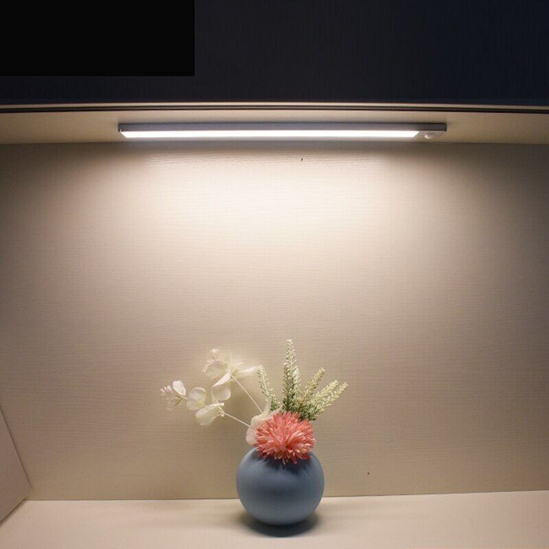 12 23 40ซม.PIR เซ็นเซอร์ตรวจจับการเคลื่อนไหว LED ไฟกลางคืนไฟแบบชาร์จใหม่ได้แบบเสียบ USB ไฟติดใต้ตู้กับข้าวสำหรับ Home โคมไฟตู้ใสครัวอุปกรณ์ตกแต่งห้องนอน