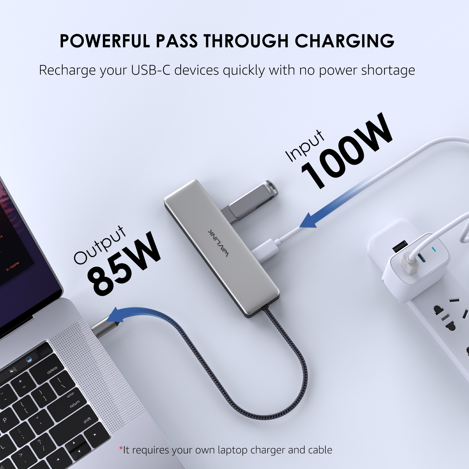 Hub USB C WAVLINK 4-en-1 – 4 Ports USB 3.2 Gen 2 à 10 Gbps, Compatible MacBook, PC, Transfert Ultra-rapide - 9