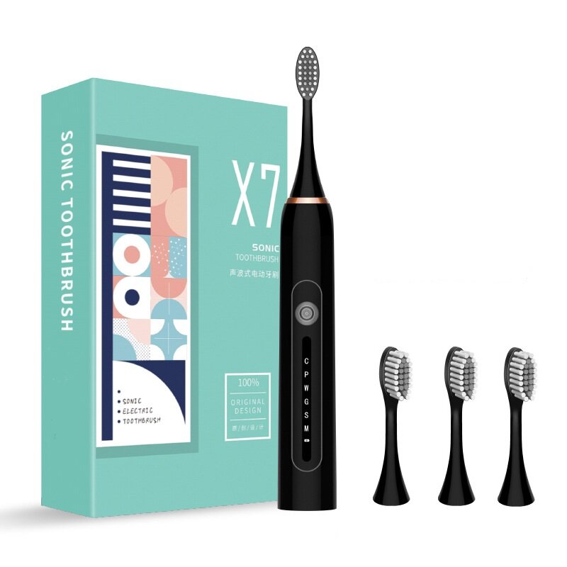New X7 Electric Toothbrush Sonic 6 Gear Adult Household Soft Bristle Waterproof Fast Charge Couples Electric Toothbrush