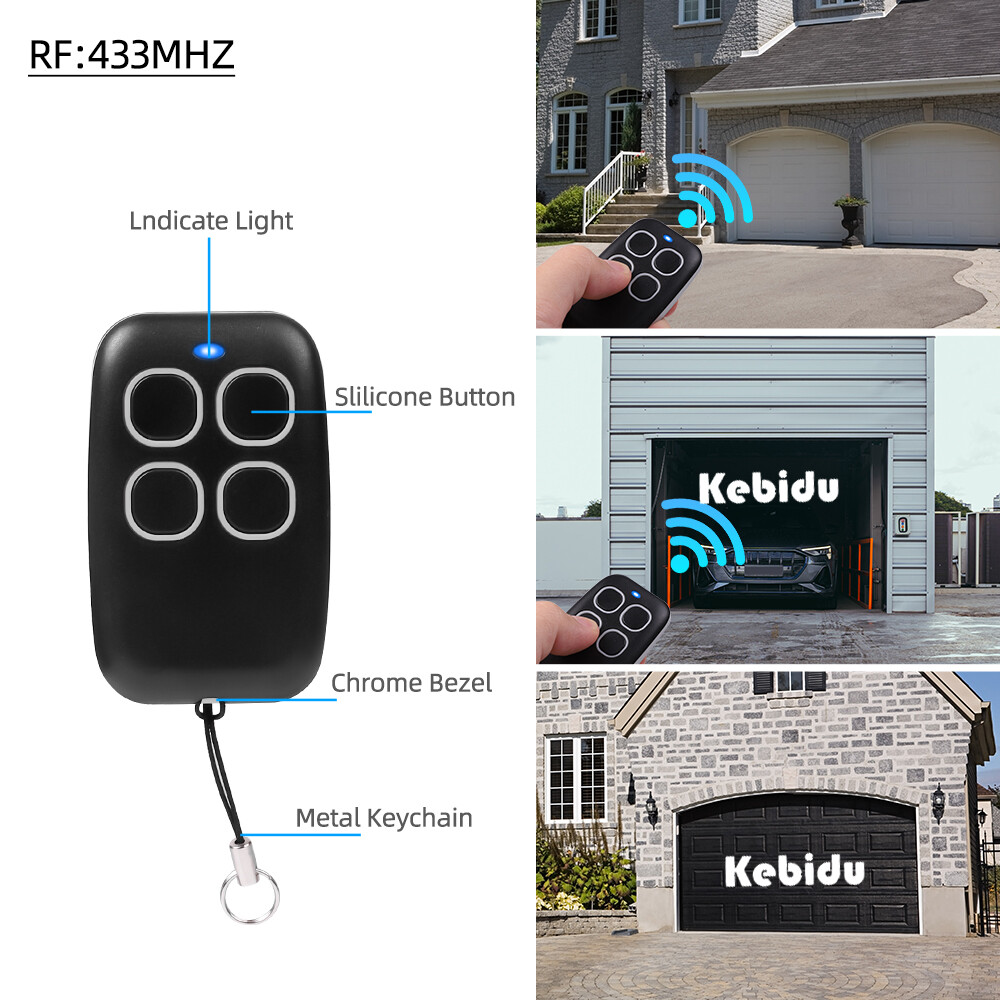 KEBETEME 433MHz Smart Copy Duplicator Remote Control 4 Buttons Garage Door Gate Remote Fixed Rolling Code Cloning 433.92MHZ Transmitter