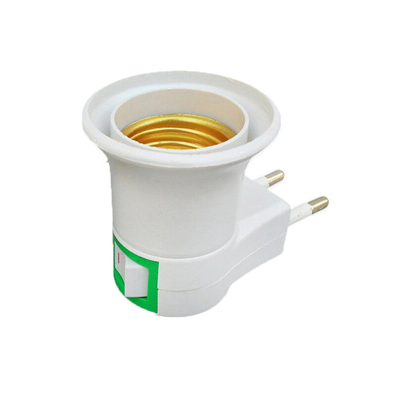 [Timmo House] Đui Đèn LED E27 Màu Trắng Tiện Dụng Với Công Tắc Chuyển Đổi Bộ Chuyển Đổi Bật/Tắt Cho Bóng Đèn