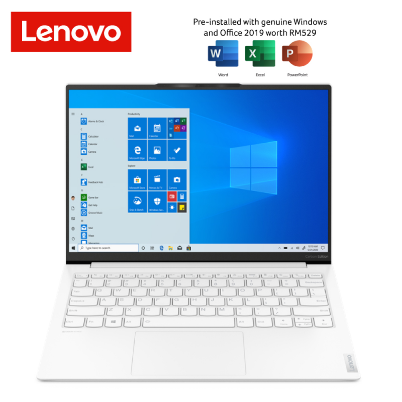 Lenovo Laptop New Yoga Slim 7 - 3ITL (13.3 Inch QHd / Intel Core i5 1135G7 (8M 2.5Ghz) / 8GB Ram / 512GB SSD / Intel Graphic / Windows 10 Free Microsoft Office Home & Student / 2 Years Warranty) Malaysia