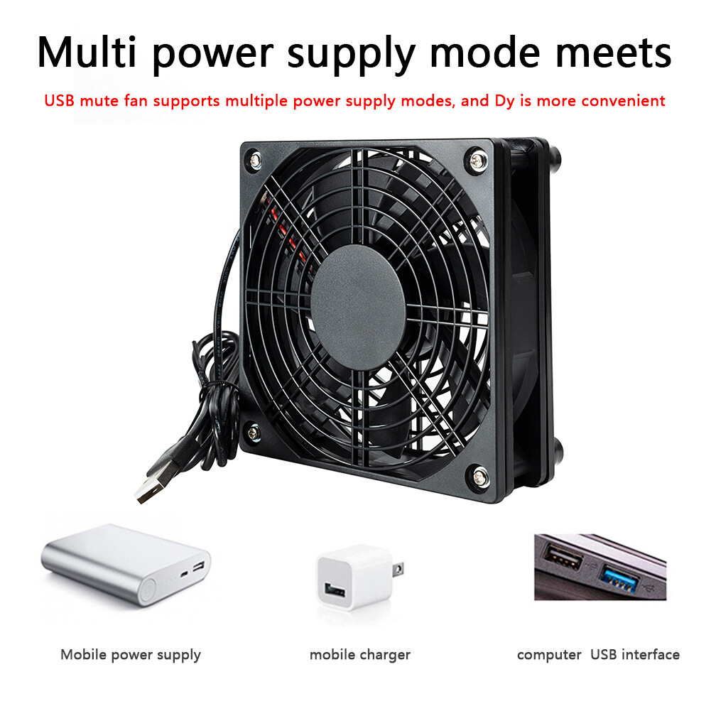 Quạt Làm Mát Khung Máy Tính USB 5V Router Không Dây Thiết Lập-Top Box Mute Cooler