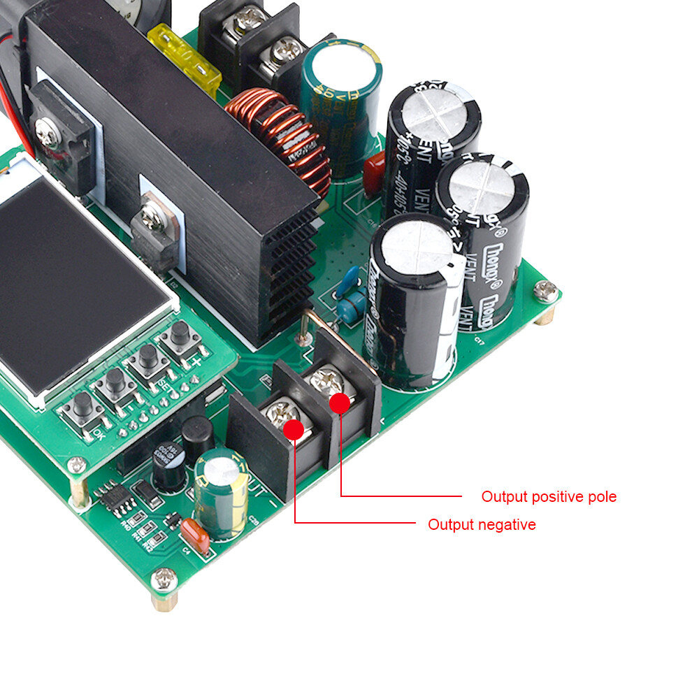 DC Boost Converter CNC 9V~60V to 10V~120V 15A 900W Adjustable Voltage Regulator Module with Cooling Fan