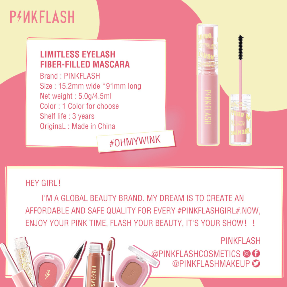 [พร้อมสต็อก] PINKFLASH OhMyWink Limitless Eyelash Fiber-Filled Mascara ...