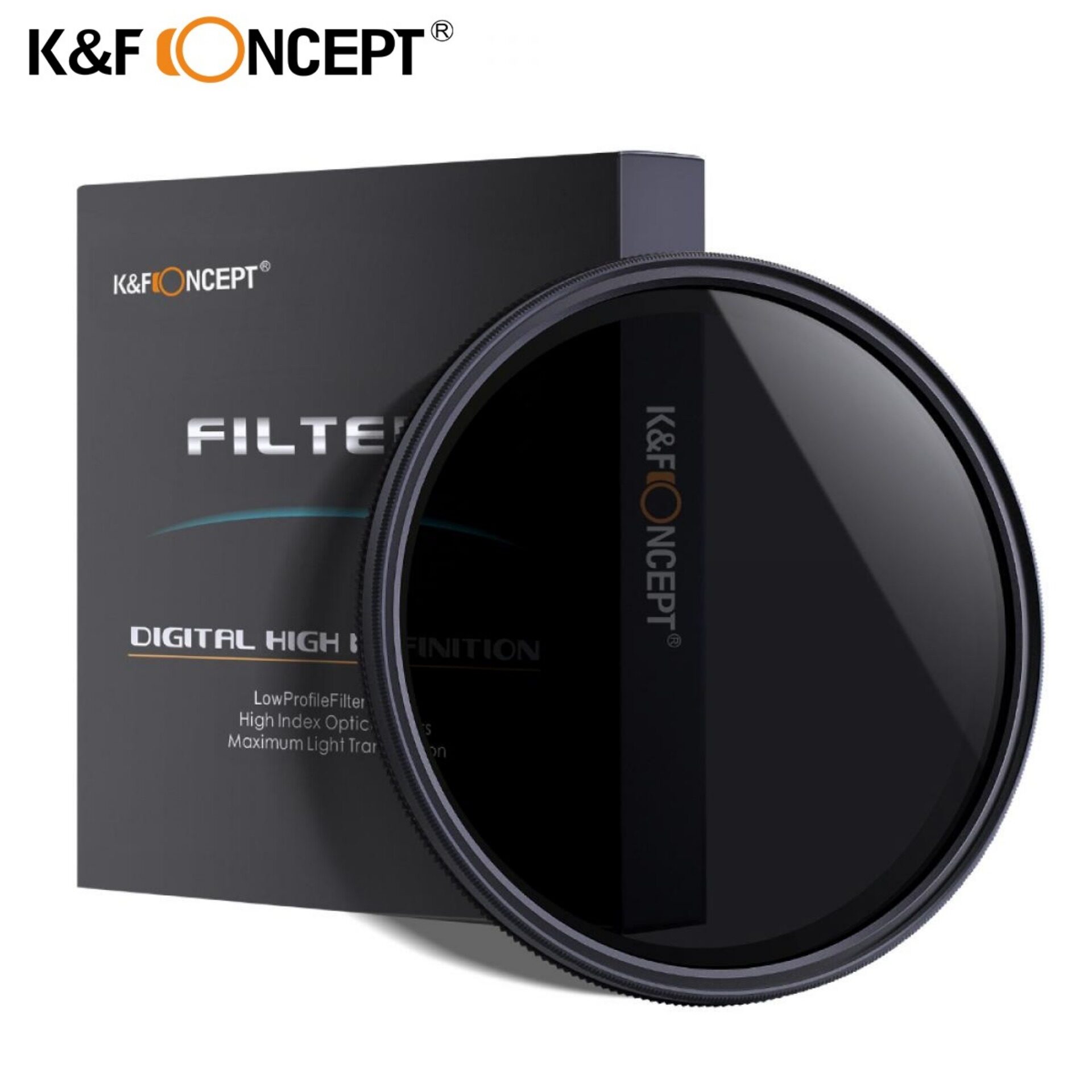 55mm Slim Fader Polarizing Neutral Density Adjustable ND Filter ND2 4 8 ND400