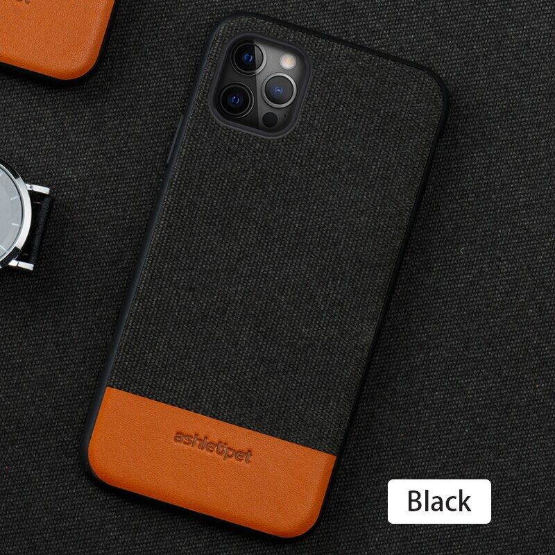 Canvas + leather phone case for google pixel 7 8 pro 6 pro pixel 6 5 pixel 4 pixel 4a pixel 5a 6a fabric 360 full protective cover