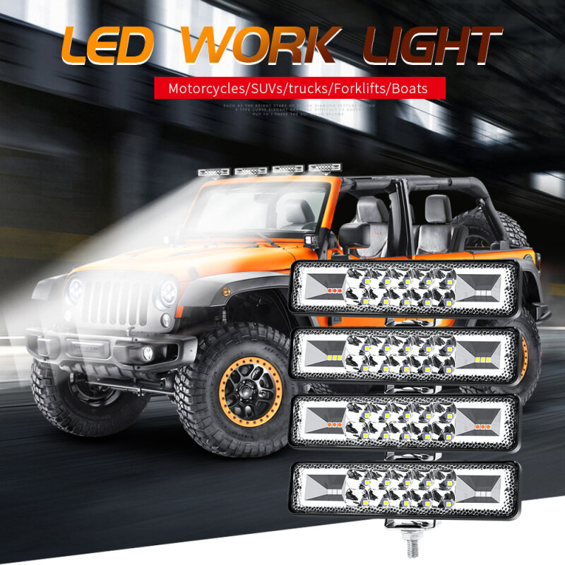 COD JS 48W Nhấp Nháy Đèn Flash Đèn Làm Việc Đèn LED Dạng Thanh Cho Xe ATV Off-Road Jeep SUV Moto G3L2
