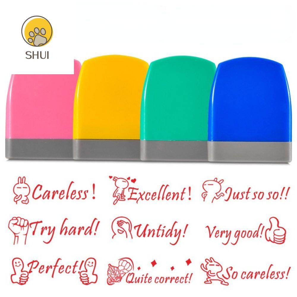 SHUI70300 Student Children Teacher Aids Elementary School Teacher Comment Tool Time Saving Encouragement Stamps Reward Stamps Performance Reviews Stamps Commentary Seals