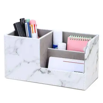 G B Good Breeze Pu Leather Pencil Holder Box Desk Organizer Pen