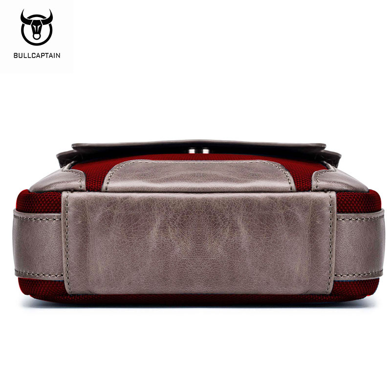 Bullcaptain Đeo Vai Da túi đưa thư nam của thời trang kinh doanh 7.9 inch Túi đựng máy tính bảng đa chức năng thoáng khí chống trầy xước Túi Messenger