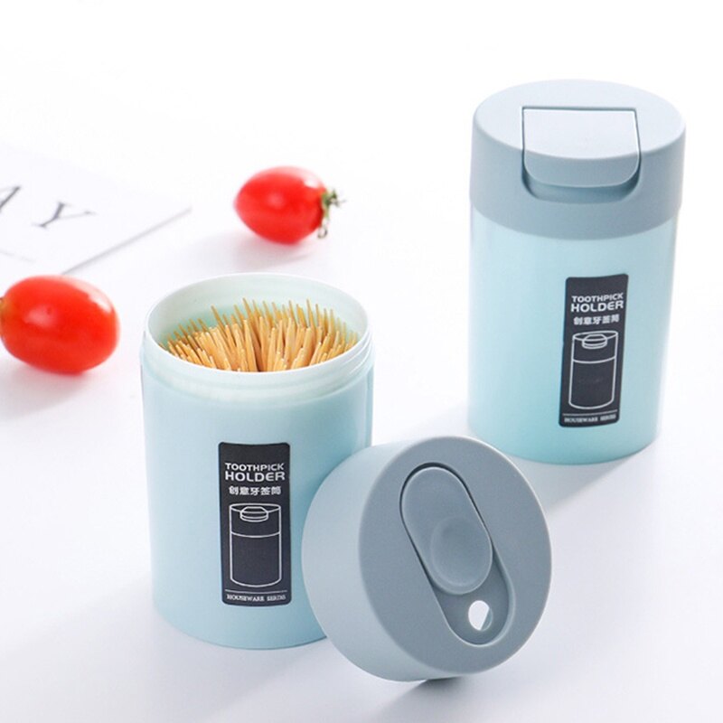 Creative Toothpick Box Dispenser Flip Cover Portable Toothpick Storage Boxes Holder Kitchen Organizer