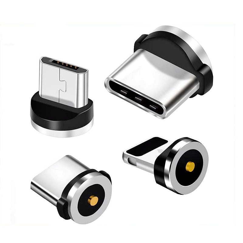 Charging Magnetic Cable Plug Tips Type C Micro USB C Plugs Phone Magnet Charger Plug for IPhone 13 12 11 Xiaomi Huawei Samsung