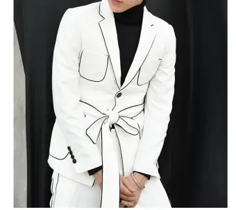 Kenro Men S Two Piece Suit 2pcs Suits And Blazer With Belt Small