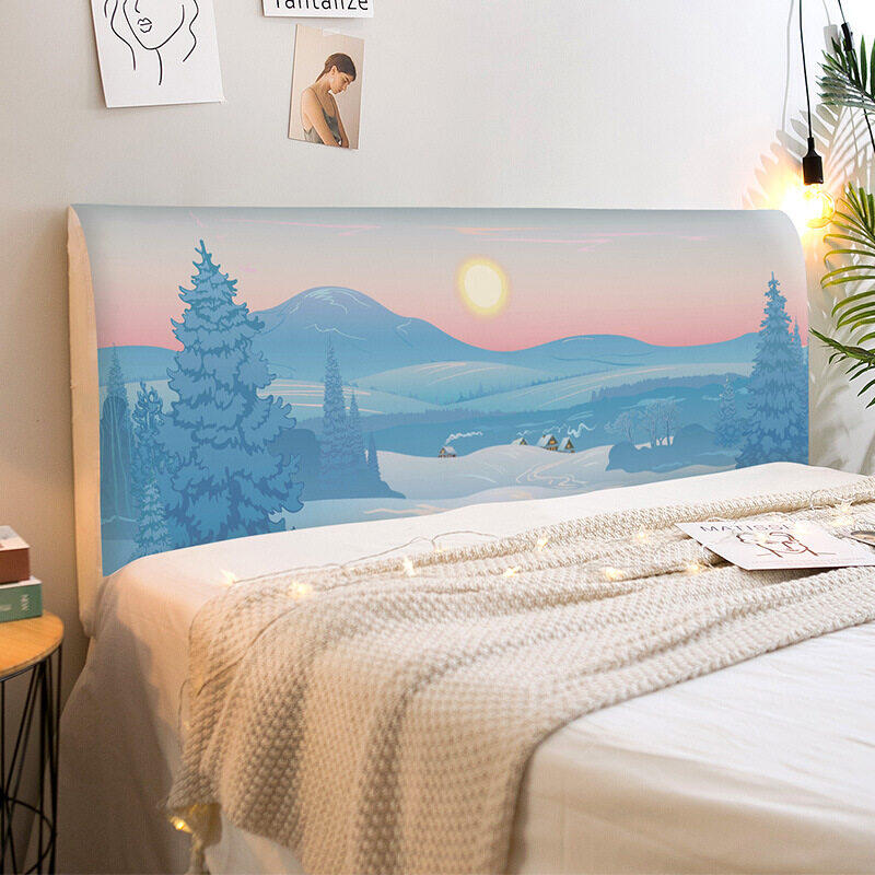 Stretch Bedhead Cover Printed Bed Headboard Decorative Protector 1.2/1.5/1.6/1.8/2.0/2.2m
