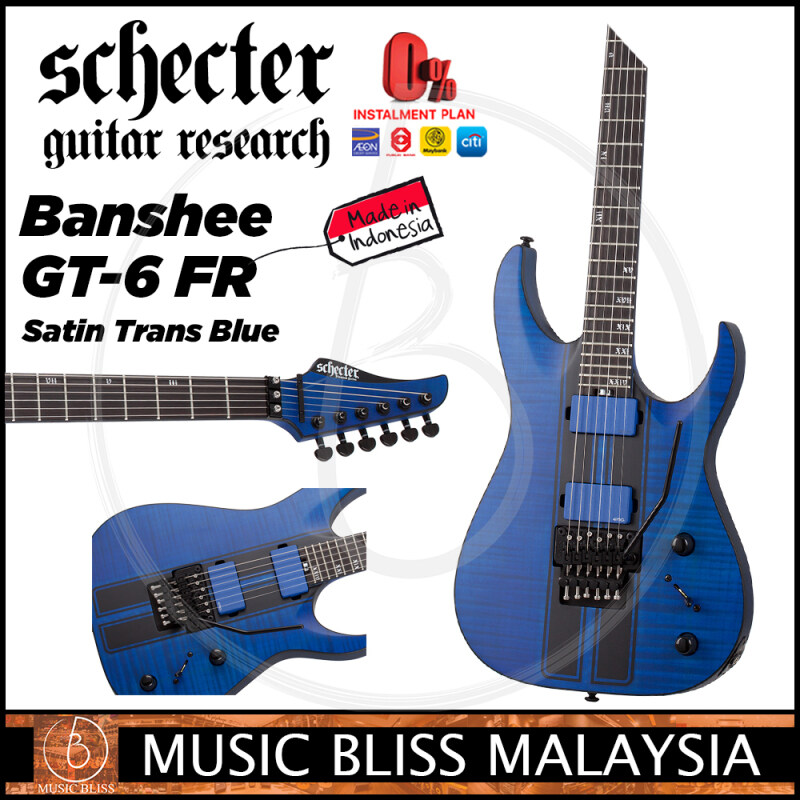 Schecter Banshee GT-6 FR - Satin Trans Blue (MII) Malaysia
