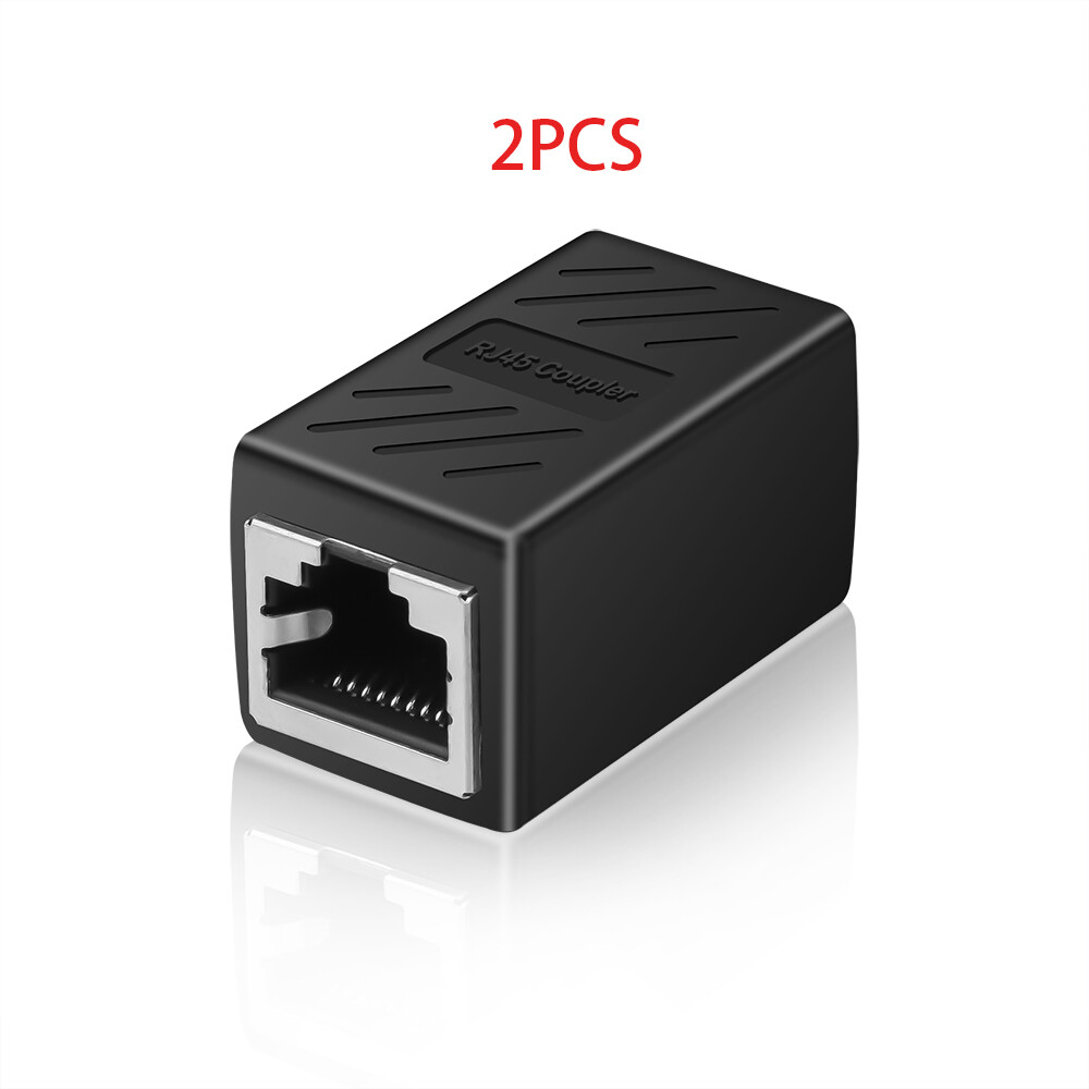 2pcs rj45 to network ethernet lan splitter connector transfer adapter head rj45 cat 5 5e 6 6a coupler network cable converter