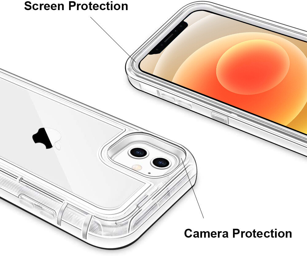 Trường hợp iPhone 16, trường hợp iPhone 16e, trường hợp iPhone 16 Pro Max, trong suốt pha lê 3 Trong 1 chịu lực cao Áo Giáp Defender Cứng PC nhựa TPU mềm chống sốc Hybrid Vỏ Ốp bảo vệ Cho iPhone 15 Pro Max/15 Cộng Với/14 Pro Max/13 Pro Max/12 Pro Max
