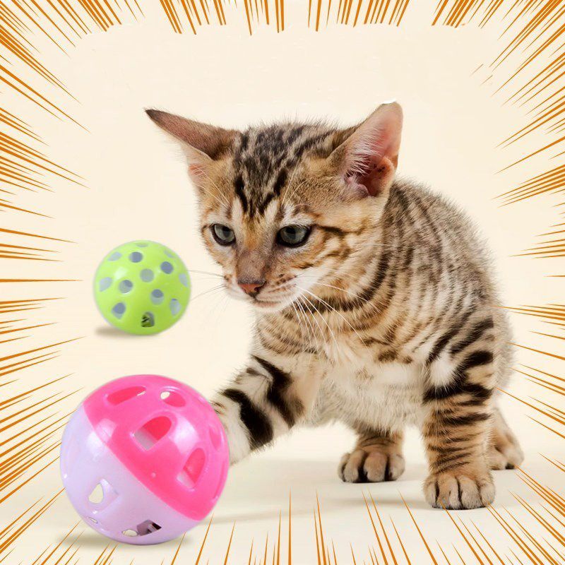 Rattle Scratch High Quality Funny Interactive Playing Chew Pet Cat Supply Cats Ball With Bell Ring