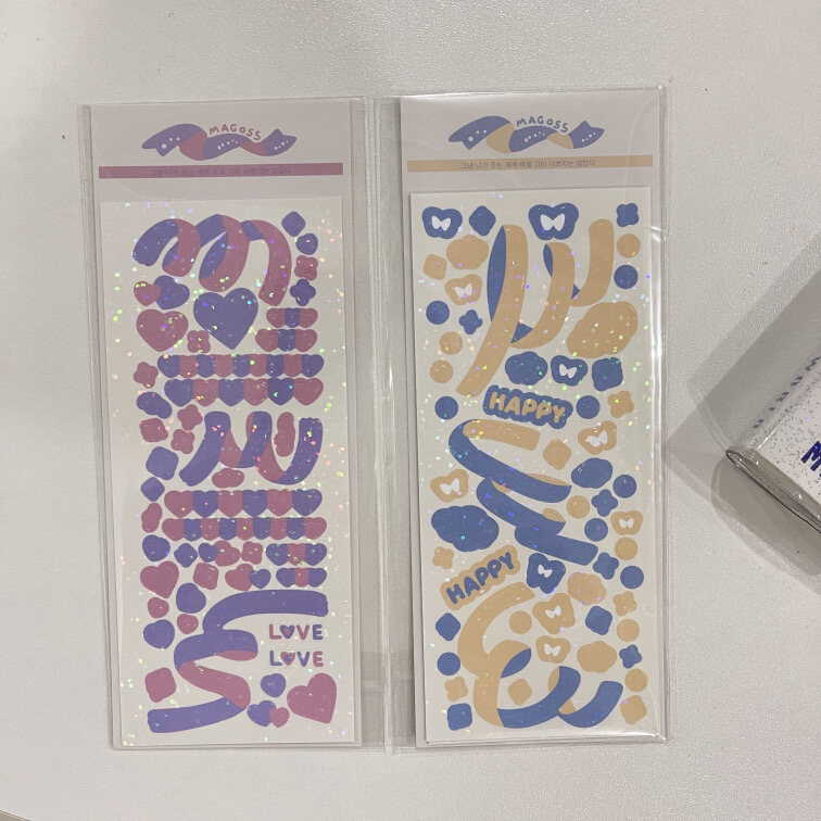 Galicici Đán Sequin Bear Sticker / Digital Letter Sticker