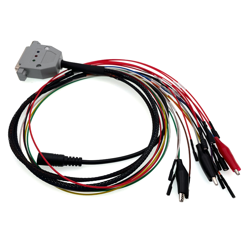 3 LED LIGHTS Boot Bench Cable DB25 ECU Bench Pinout Cable for SM2 PRO J2534 VCI Read and Write ECU BATT VCC KLINE CAN-L CAN-H
