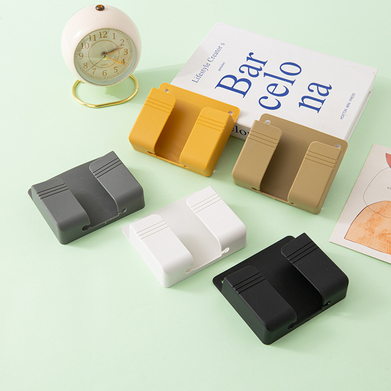 Treo tường hộp sạc điện thoại di động khung dán với điều khiển từ xa cơ sở, lỗ miễn phí tường giá lưu trữ cơ sở