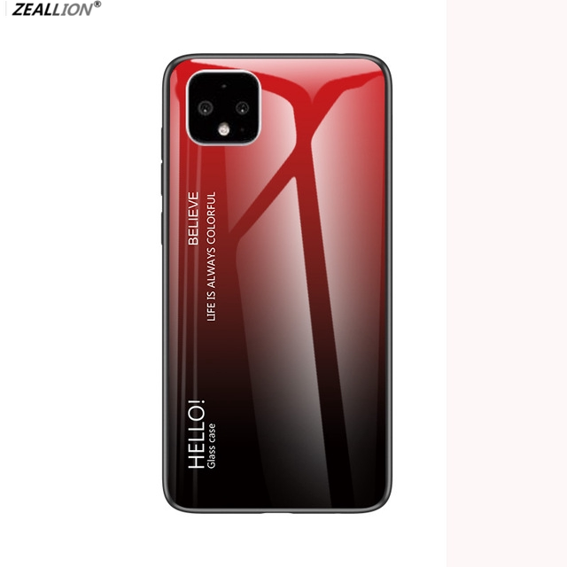 Zeallion for [Google Pixel 1 4 XL] Gradient Tempered Glass Back Cover Protective Phone Case