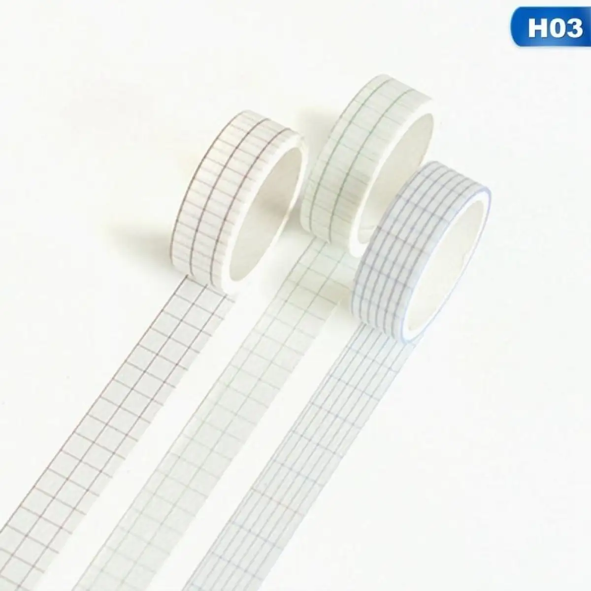 Jingjing Funny 4pcs Lot Grid Solid Color Washi Tape Diy Decorations Adhesive Masking Tapes Office Stickers Lazada