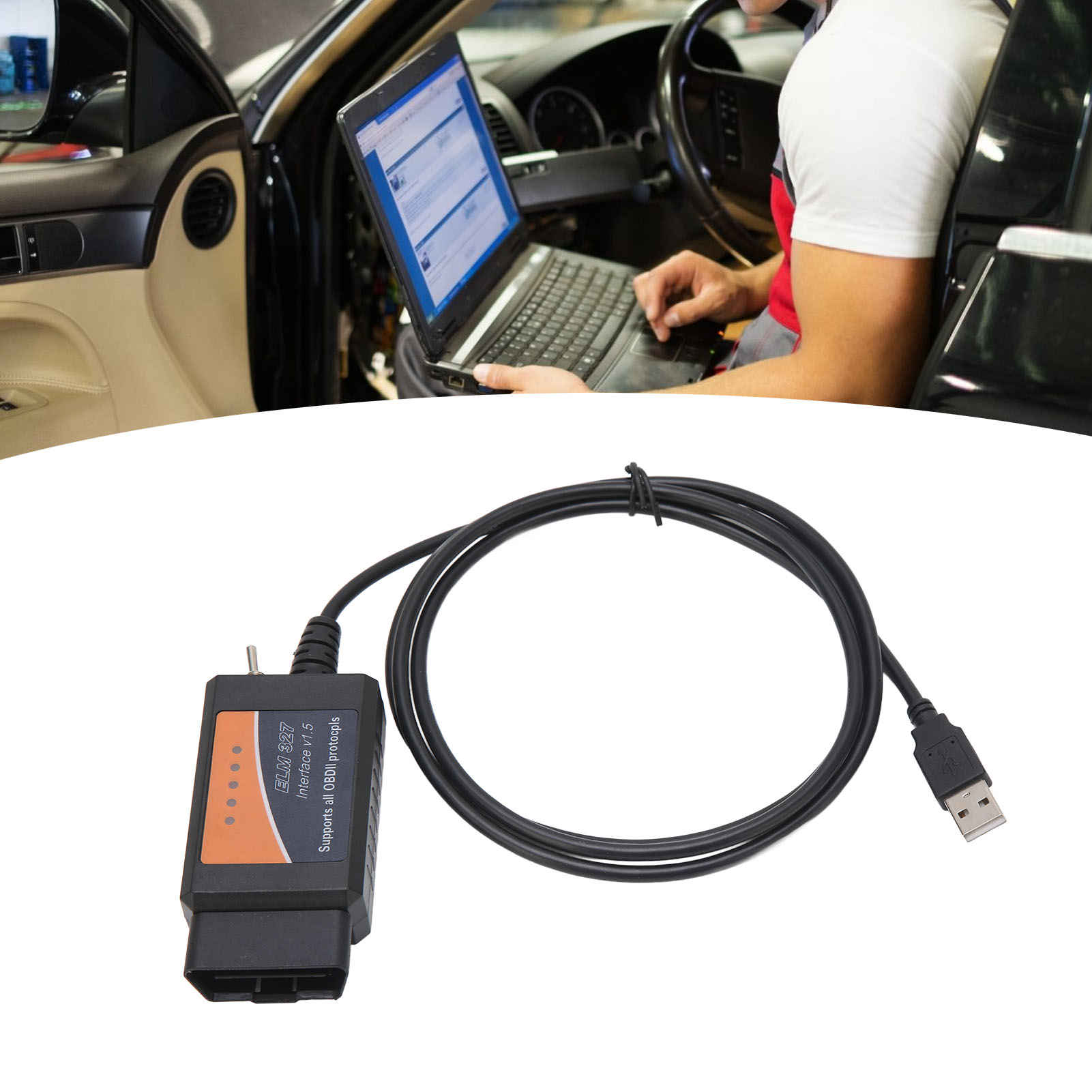 Usb obd2 scanner cable obd2 usb adapter for elm327 code reader scanner diagnostic cable for forscan focccus