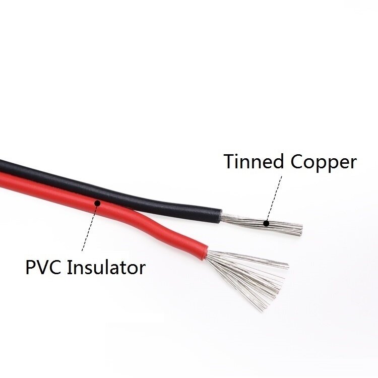 5M UL2468 PVC Insulated Tinned Copper Cable 2Pin Electrical Wire Tinned