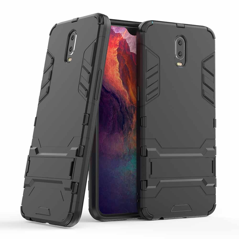 LEEWINDA For OPPO R17 Phone Case,For OPPO R17 Pro Cases,Luxury Lron Man Stand Cover Hard Armor and Soft Silicone TPU Frame Invisible bracket Casing