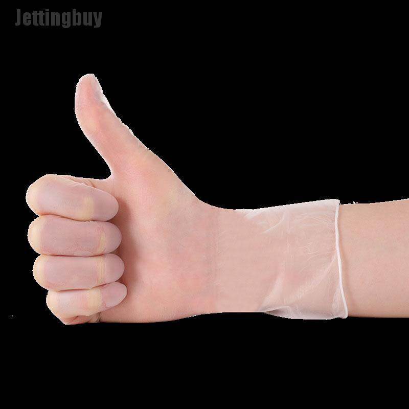 [Jettingbuy] 100PCS Disposable Food Plastic Gloves Kitchen Accessories for Restaurant BBQ