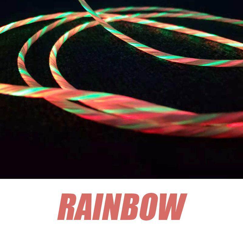 Cáp Sạc Nhanh USB 1/2M Có Đèn LED Truyền Dữ Liệu, Phát Sáng Trong Bóng Tối, Vỏ Kim Loại, Dùng Cho iPhone XS Max Samsung S10, Hauwei, Xiaomi...