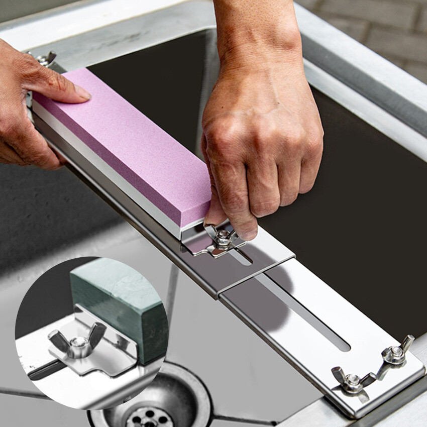Sink Grinder Holder, Adjustable 304 Stainless Steel Whetstone Holder
