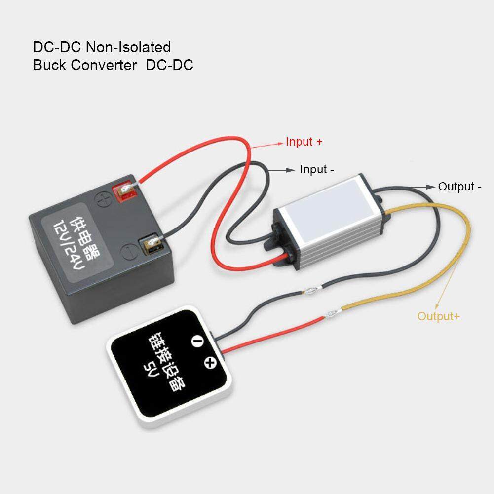 Xuelelile Bộ Chuyển Đổi DC-DC 24V Sang 12V Hiệu Quả Cao Bước Xuống Nguồn Điện 3A
