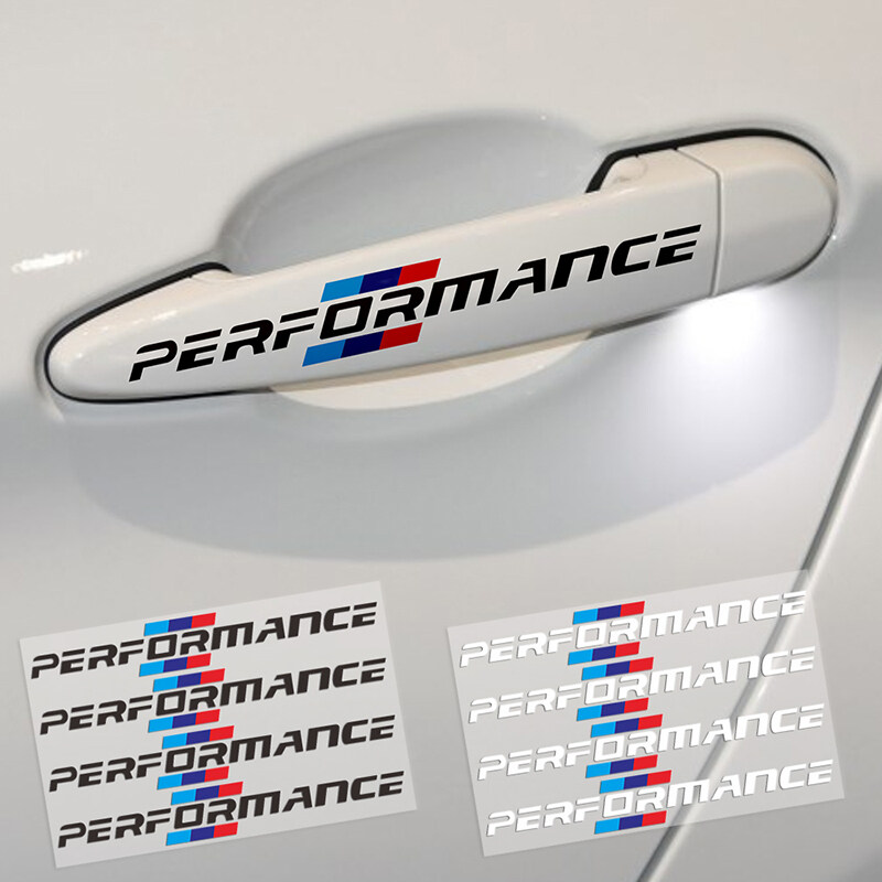 4 Cái/lốc Xe Styling Cửa Xe Xử Lý Xe Stickers Hiệu Suất Trang Trí Cho Bmw 1 3 5 7 Series X1 X3 X4 X5 X6 E46 E90