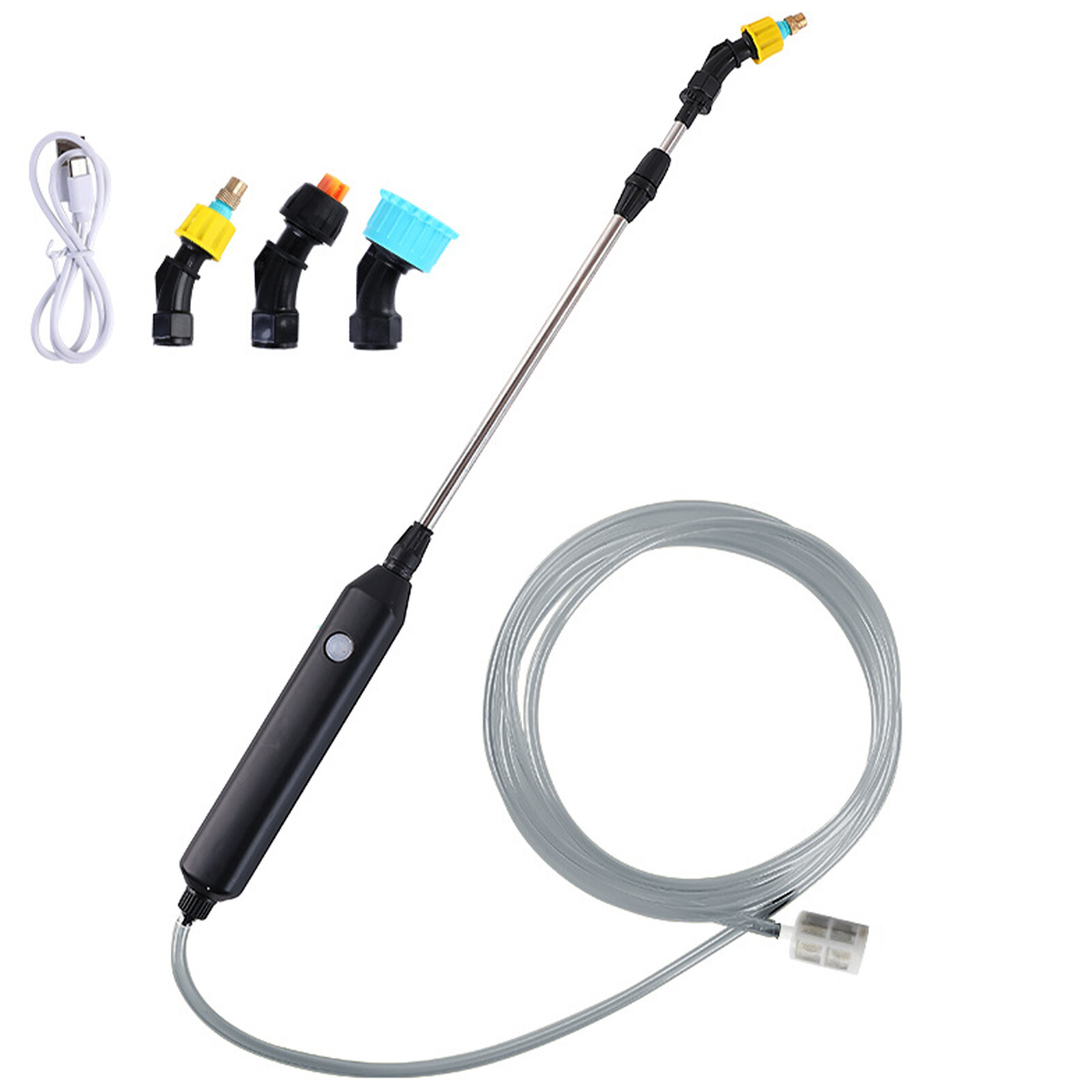 Fortune home Ergonomic Handle Garden Sprayer Easy to Operate Garden Sprayer Usb Rechargeable Garden Sprayer Wand Extendable Handle Stainless Steel Ideal for Gardens 1 Set