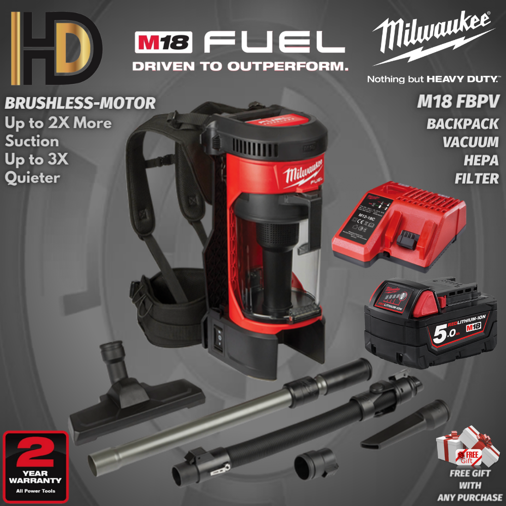 Milwaukee backpack vacuum online filter