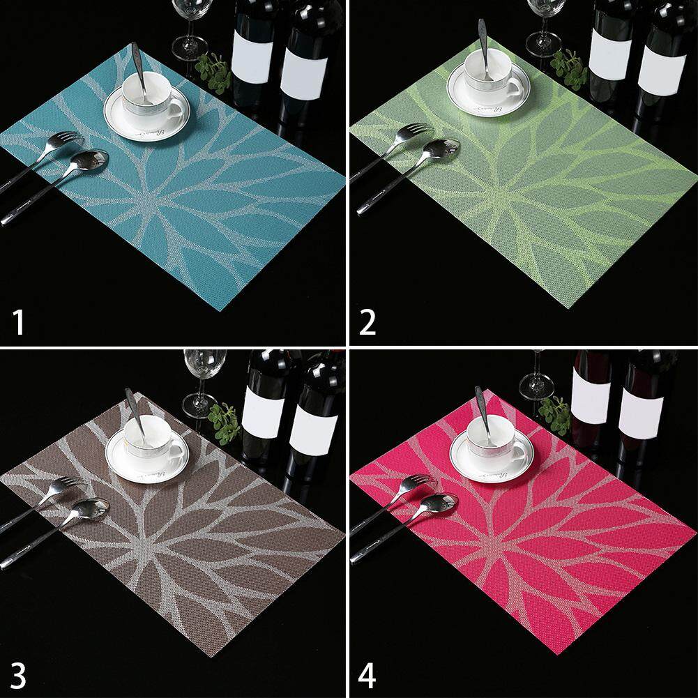 2 chiếc PVC Bếp Dệt Thảm Trong Nhà Chịu Nhiệt Bàn Ăn Phong Placemat