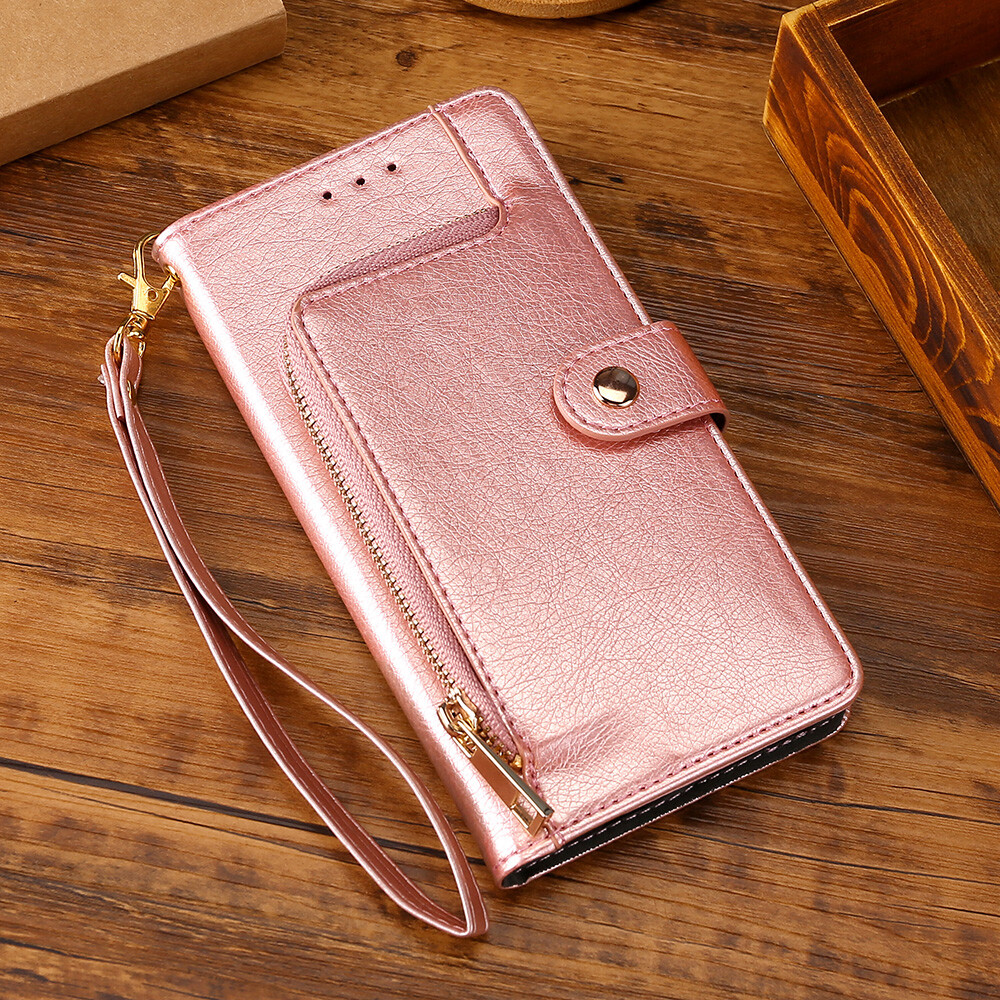 Case For Oppo Reno7 4G casing Flip-resistant leather + TPU back cover mobile phone case zipper Wallet card multi-function bracket mobile phone case